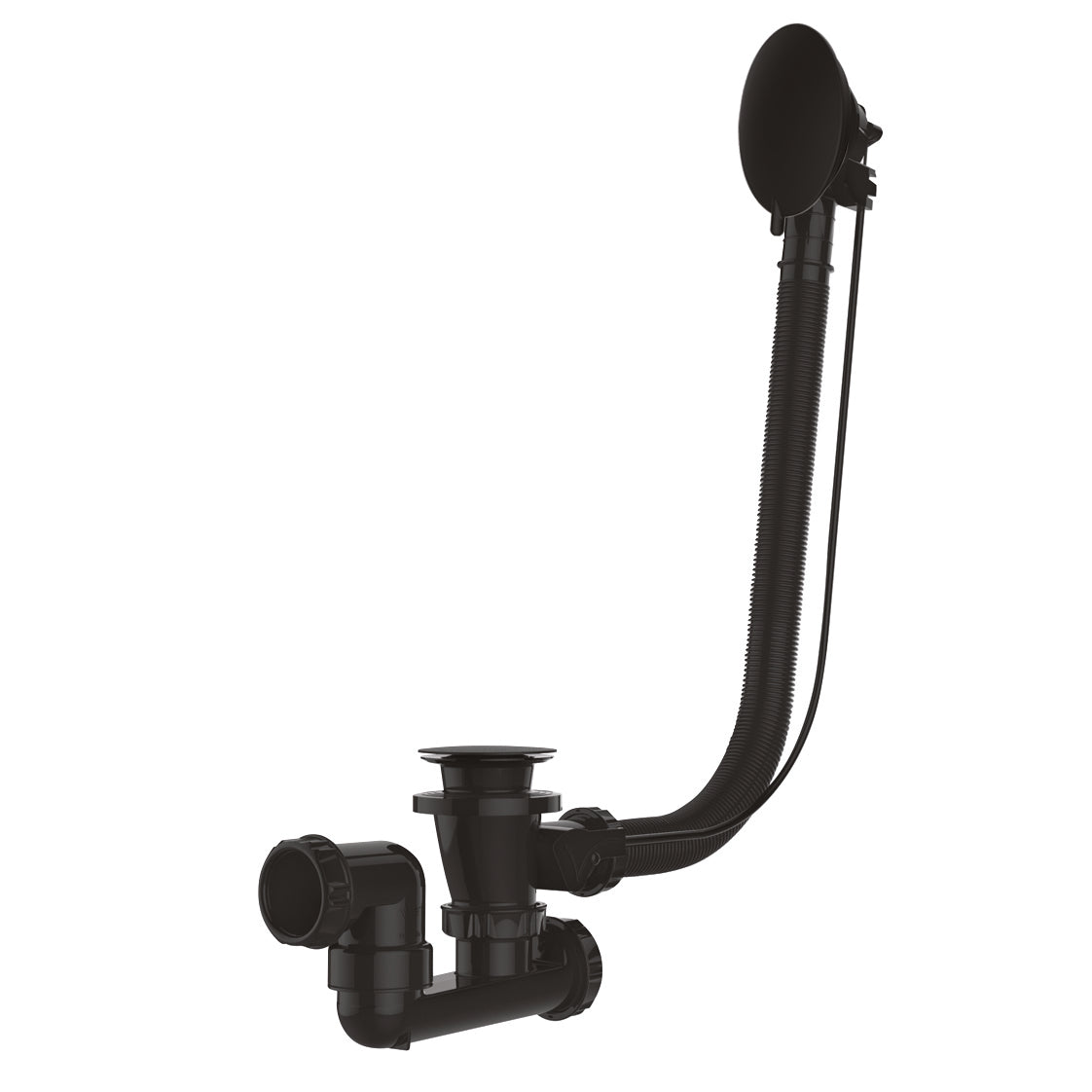 Photo du vidage baignoire automatique à câble noir mat