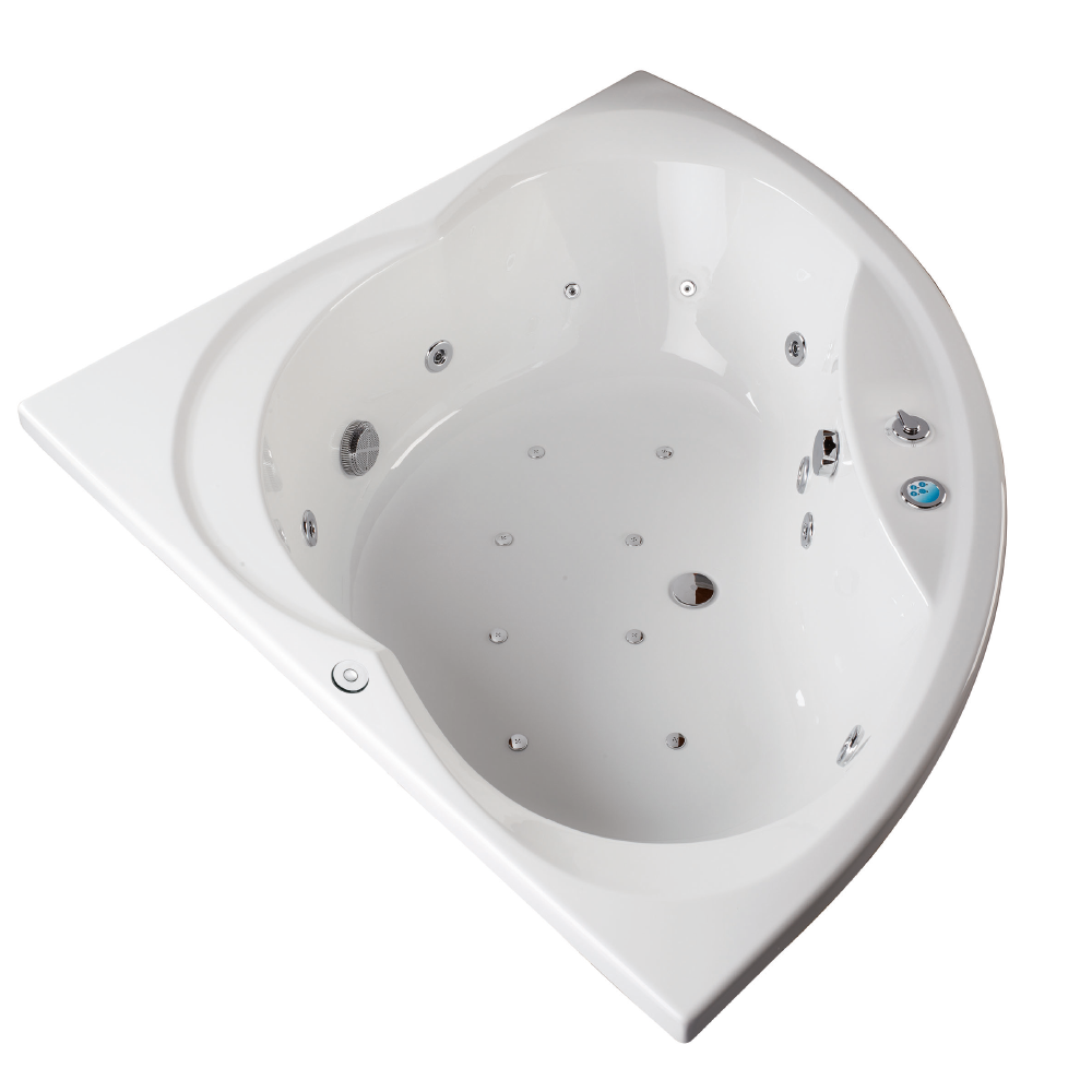 Photo de la baignoire balnéo d'angle Diva 140 x 140 cm