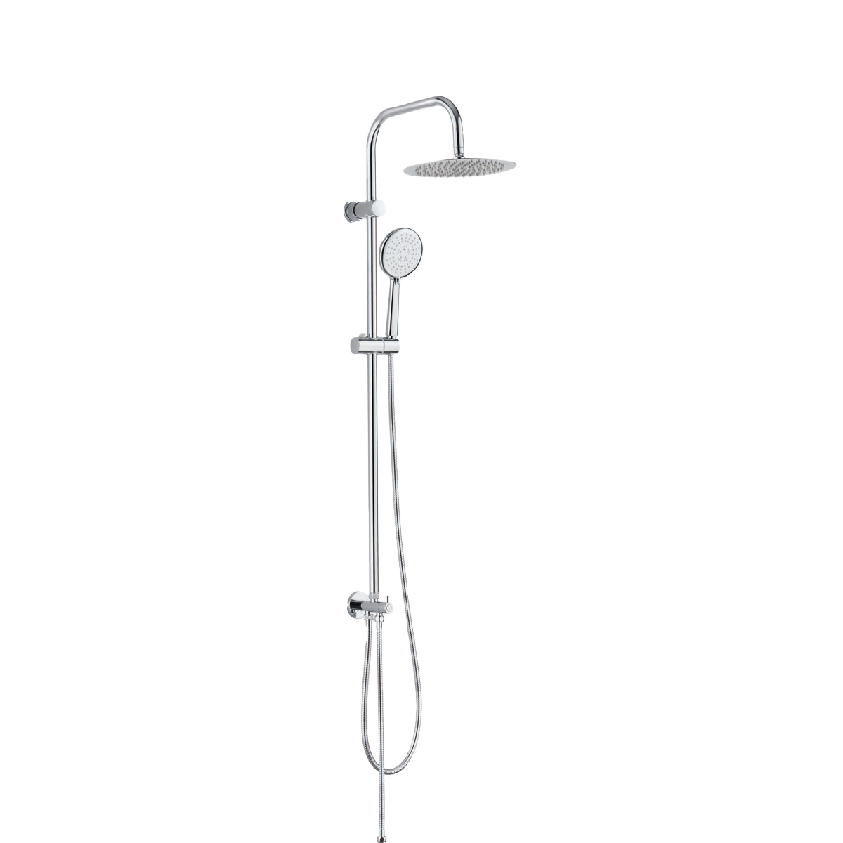 Combiné de douche Classic2  en chrome avec douchette à 3 jets et à raccorder sur robinetterie existante,plan 50170000000 combine de douche classic 2  adapté douche et bain