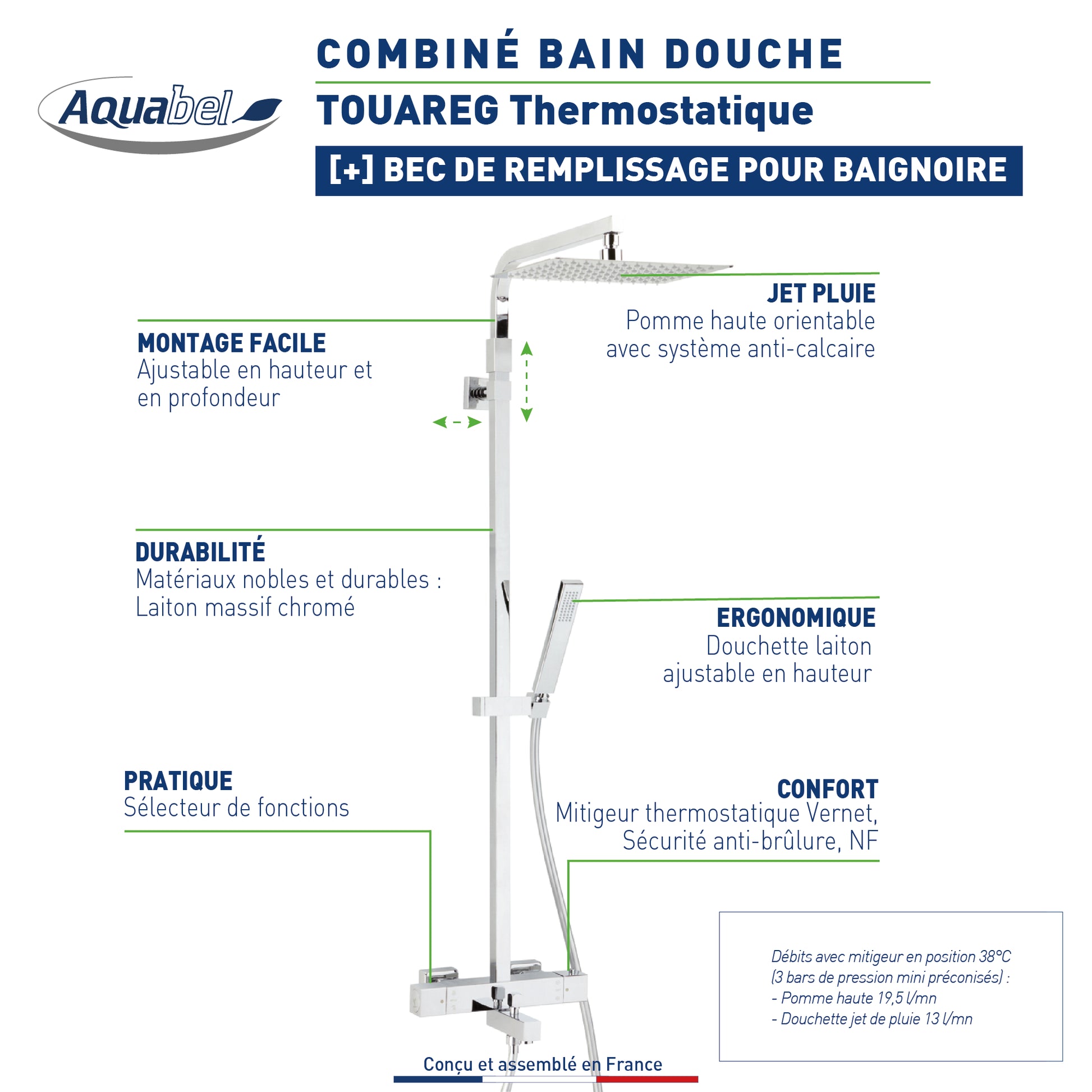 TOUAREG 300 bain-douche sans tablette