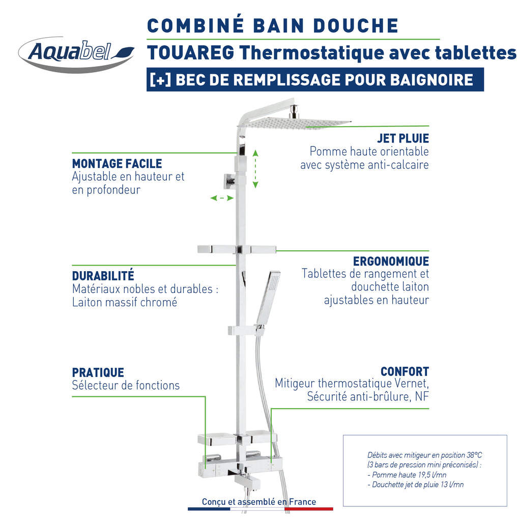 TOUAREG 300 bain-douche avec tablette