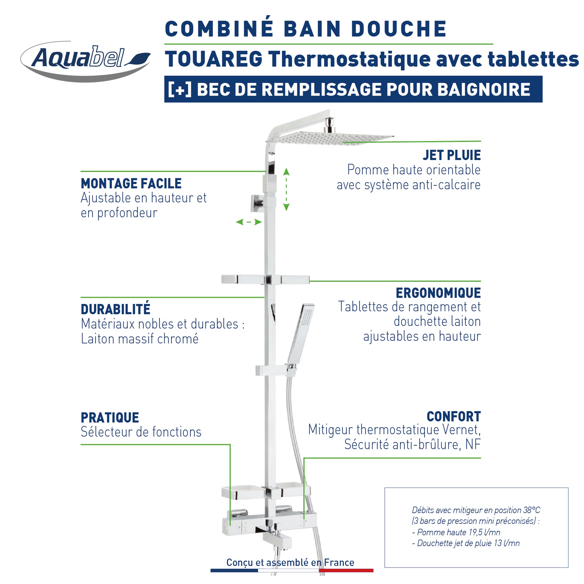 TOUAREG 300 bain-douche avec tablette