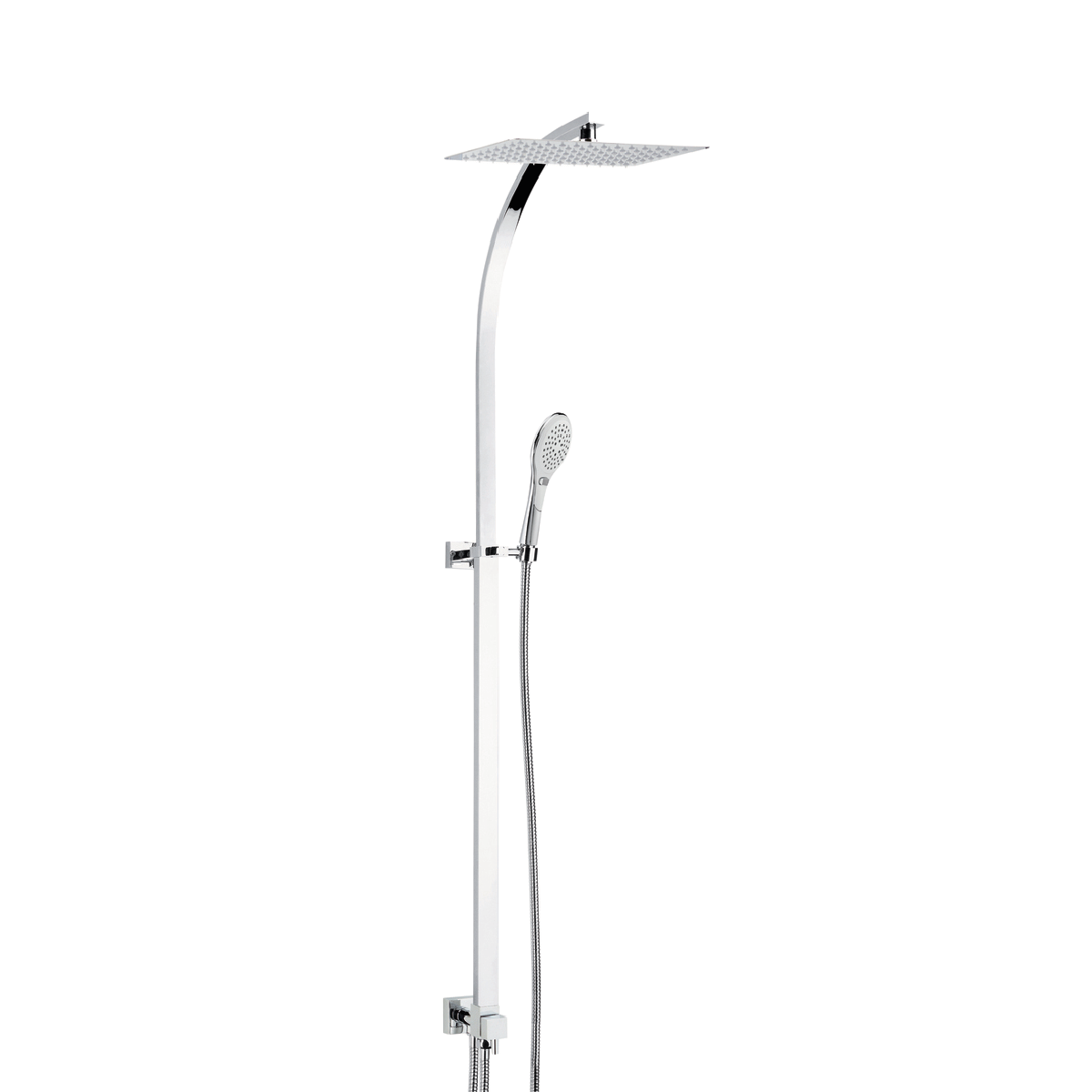 Combiné de douche INOUIE en chrome  équipé d'un inverseur et de pomme haute