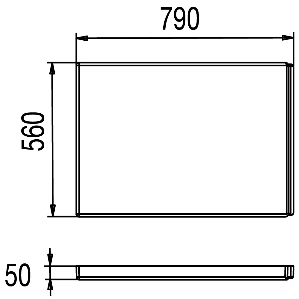 plan du tablier pour les baignoires de longueur 180 cm